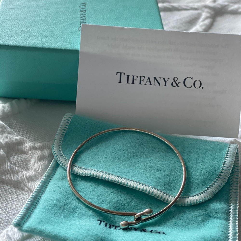 Tiffany silver  wire cuff bracelet size small